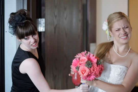 Classic fight for the bouquet