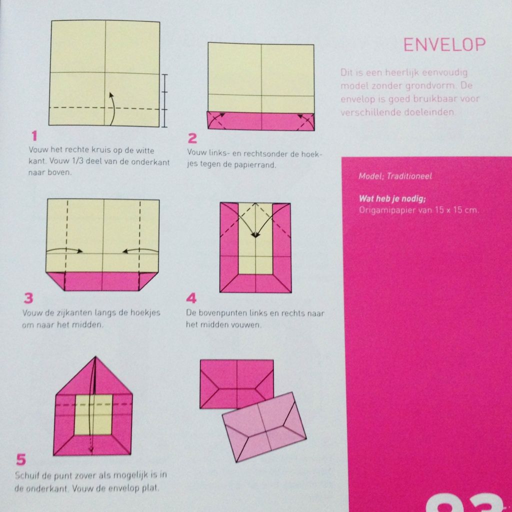 Envelop Vouwen A4 Origami