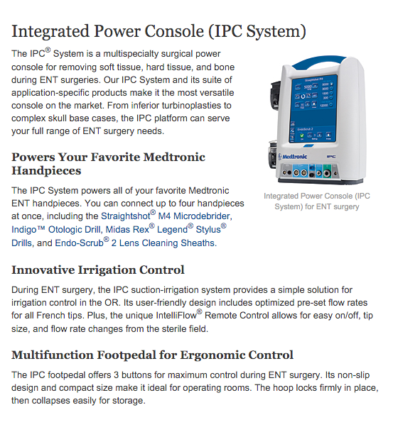 Medtronic IPC Console MPN: EC300/1898001 with Medtronic EM210 Stylus