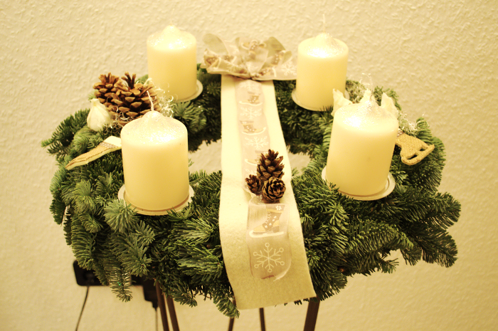 Adventskranz Merry Christmas Fröhliche Weihnachten