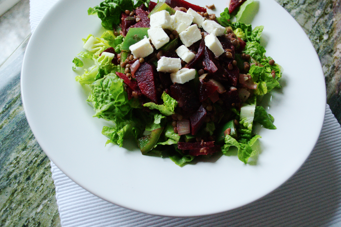 Warmer Linsensalat Gesund Mittagessen Abnehmen Vegetarisch