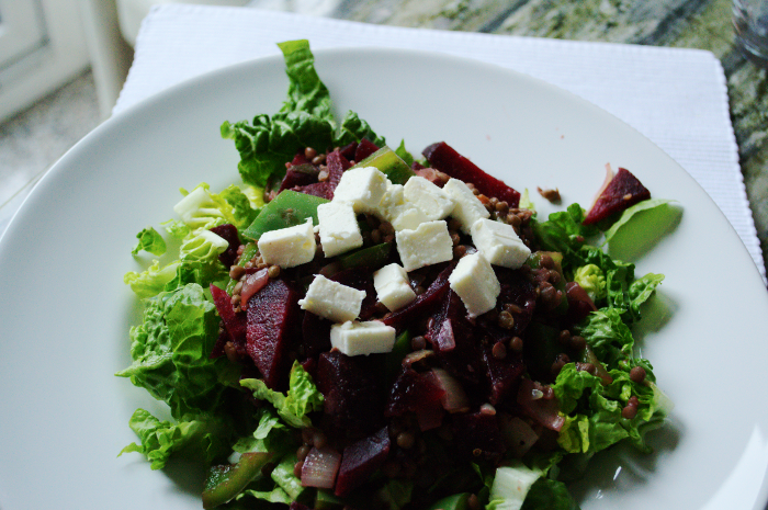 Warmer Linsensalat Gesund Mittagessen Abnehmen Vegetarisch