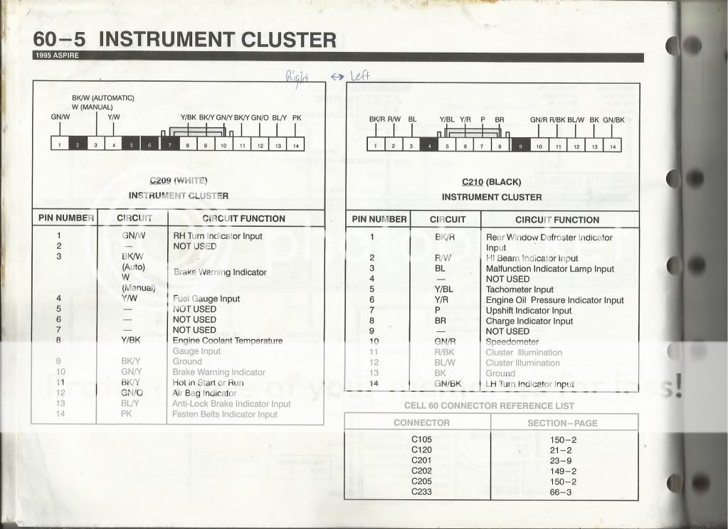 1995 Ford aspire wiring diagram #10