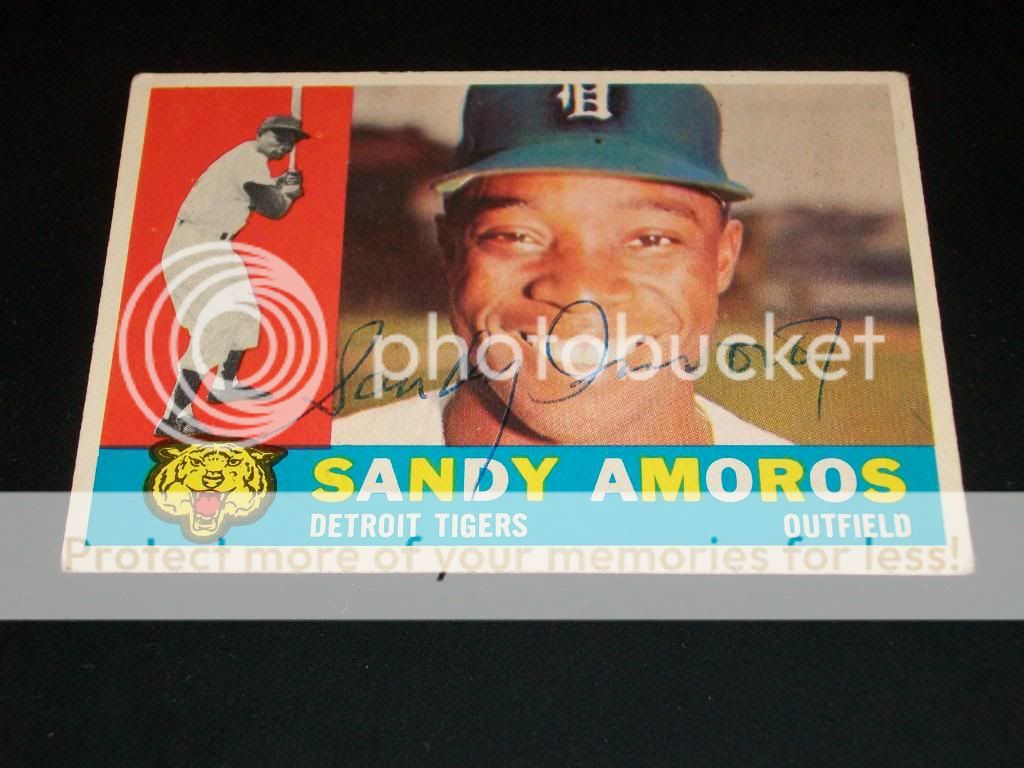 Tigers Sandy Amoros Auto Signed 1960 Topps #531 JSA R  