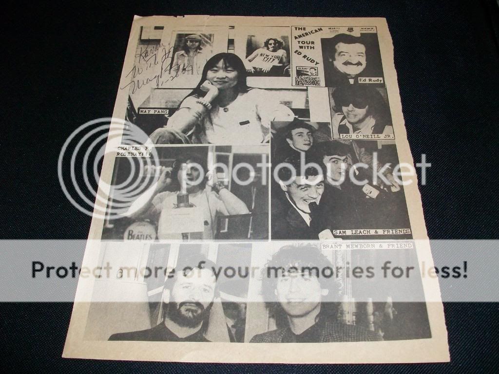   Auto Signed Original 5th Beatles Convention Flyer John Lennon C  