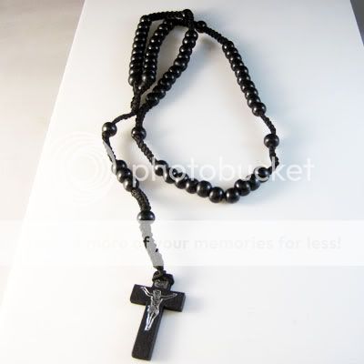   COLLECTION 2pcs HAND MADE WOODEN BEADED JESUS CROSS 24+6.5 NECKLACE