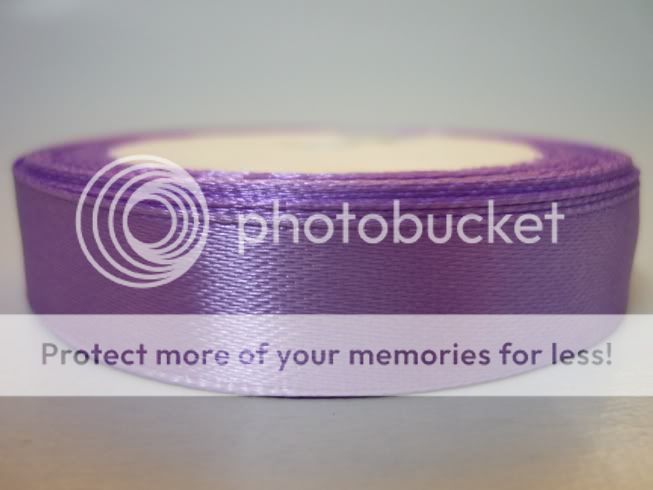 13 YARDS SATIN RIBBON, 1/2 INCH   PURPLE LIGHT LILAC  