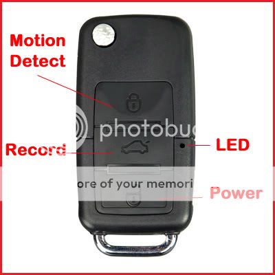 4GB Car Key Chain Remote Spy Camera Covert Hidden DVR w/ Motion 