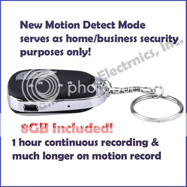   Spy Camera Car Key Chain Hidden DVR Mini Camera Motion Detect  