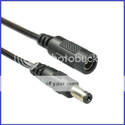 50ft (15m) 2.1mm DC Power Extension Cable for CCTV Security Camera 12V 